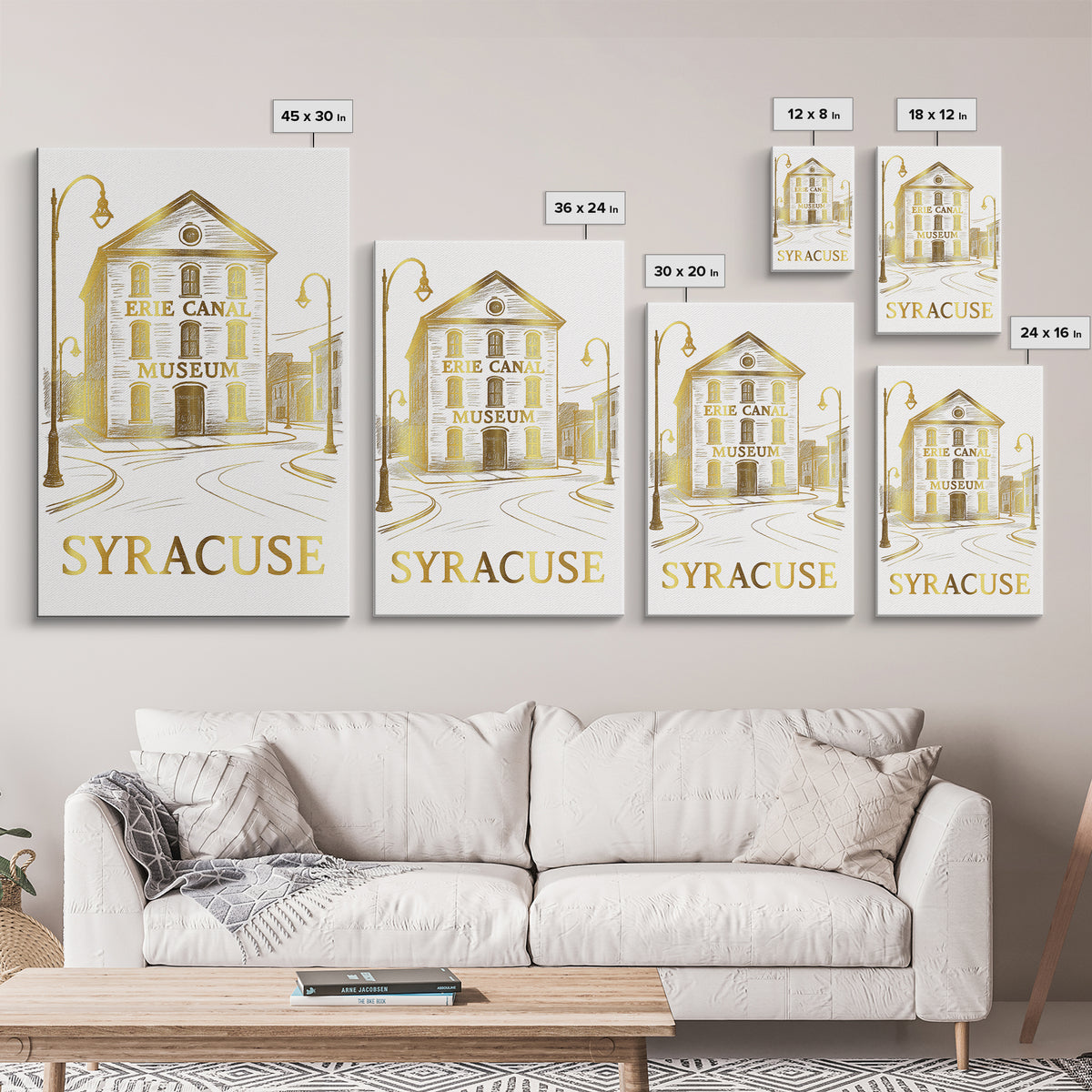 Syracuse Travel Poster, Canvas Print, Minimalist Poster Art, Syracuse Wall Art, Travel Poster Set, Travel Poster Art, Modern Wall Decor