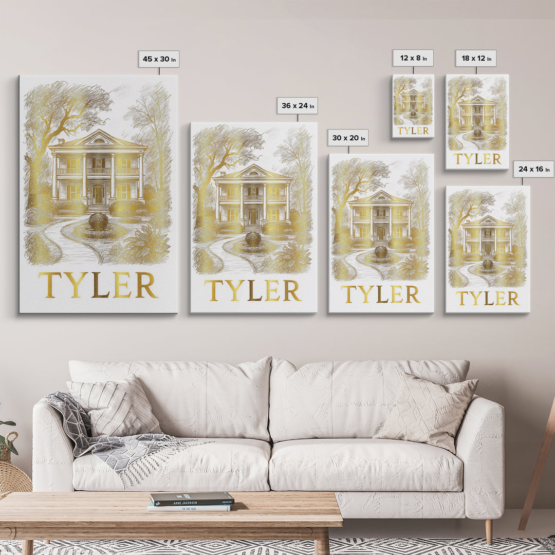 Tyler Travel Poster, Canvas Print, Elegant City Illustration, Tyler Wall Art, Fine Art Print, Travel Poster Art, Gift For Travelers