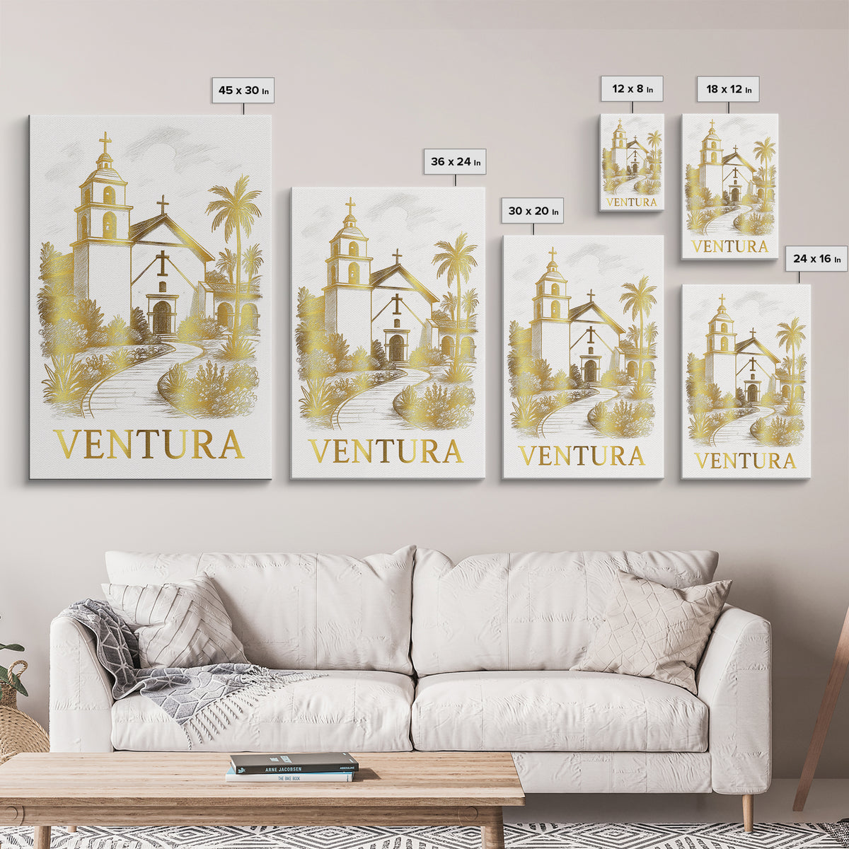 Ventura Travel Poster, Canvas Print, Minimalist Poster Art, Ventura Poster Print, Home Office Decor, Travel Poster Set, City Travel Prints
