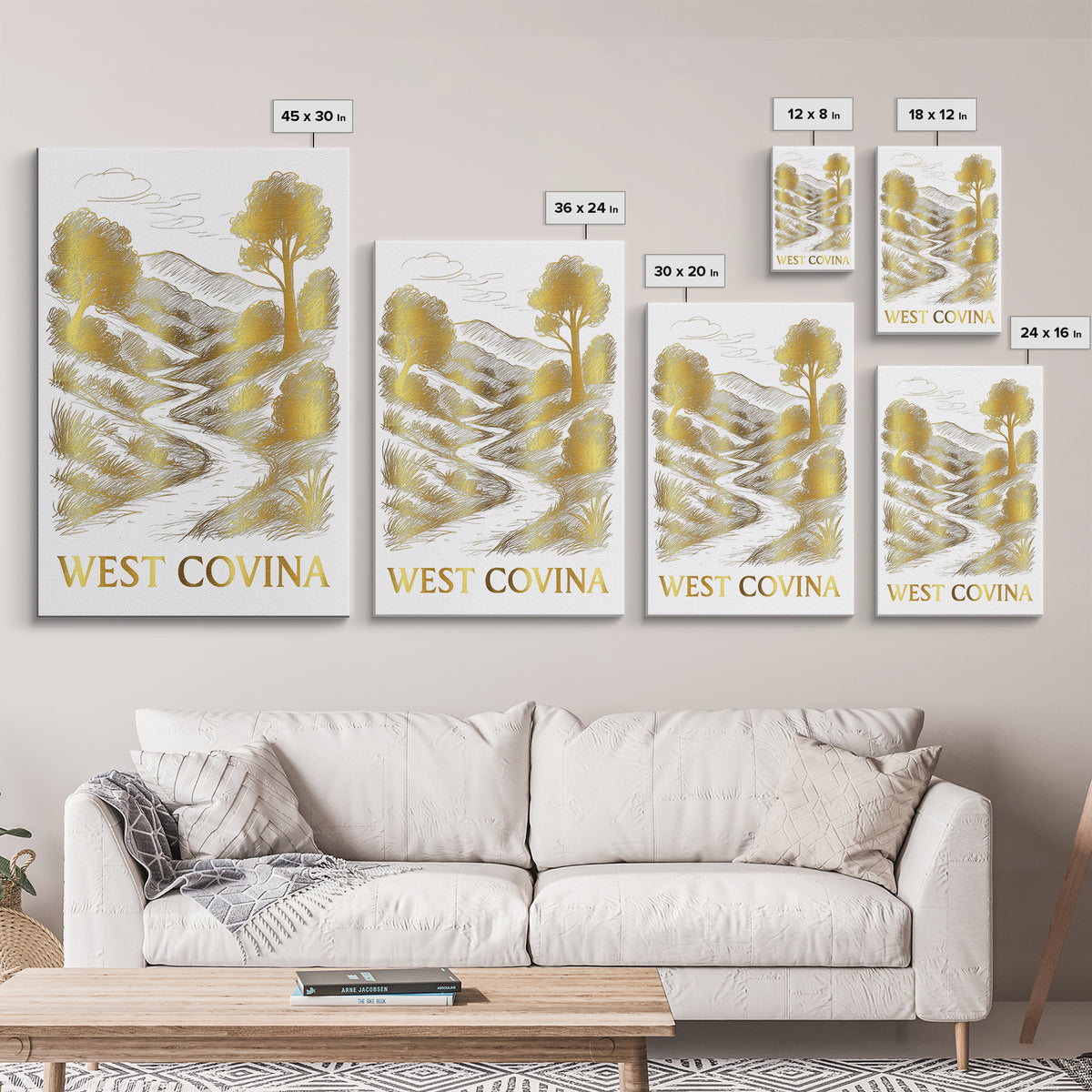 West Covina Travel Poster, Canvas Print, Minimalist Poster Art, West Covina Art Print, Vintage Travel Art, Retro Travel Print, Wall Art