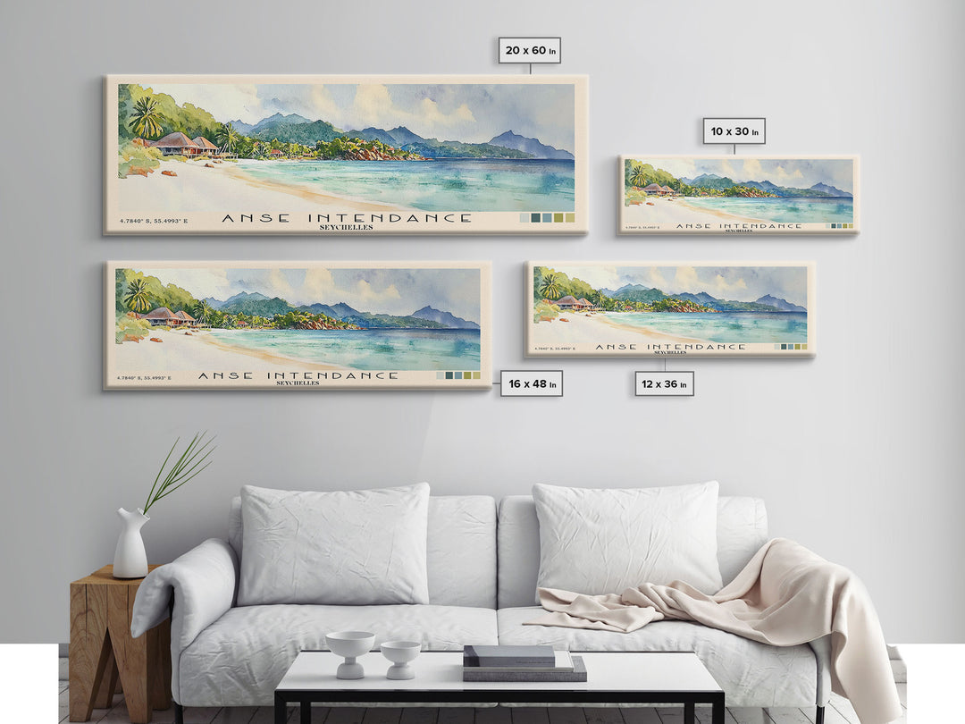Anse Intendance, Seychelles Watercolor Print, Vacation Gift, Seychelles Wall Art, Vacation Wall Art, Vacatation Memories, Beach Decor, Beach Or Lakehouse Art