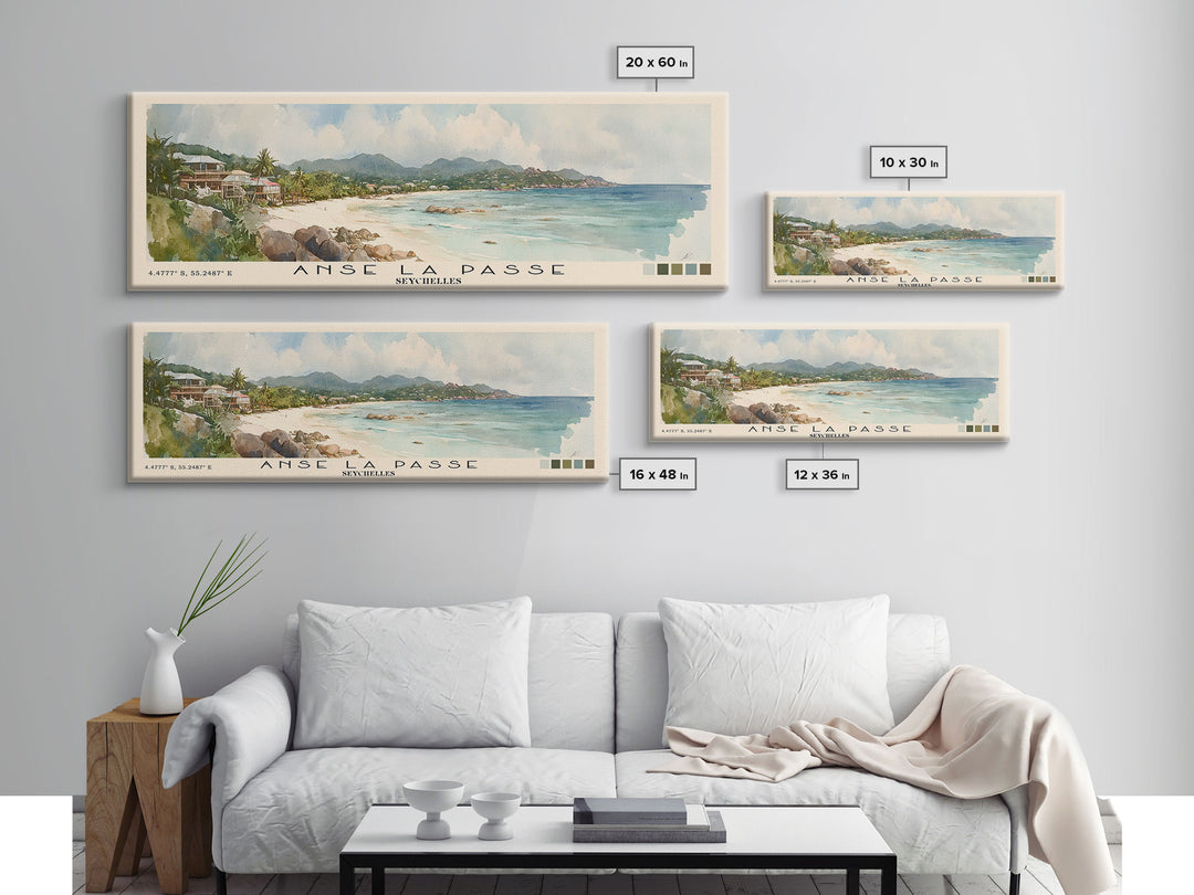 Anse La Passe, Seychelles Watercolor Print, Vacation Gift, Seychelles Wall Art, Beach Painting, Beach Decor, Beach Or Lakehouse Art