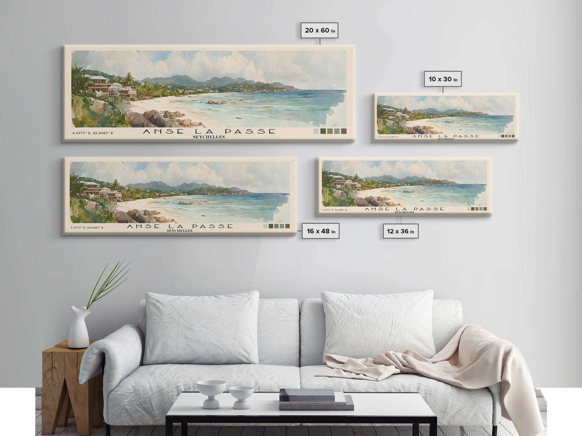Anse La Passe, Seychelles Watercolor Print, Vacation Gift, Seychelles Wall Art, Beach Painting, Beach Decor, Beach Or Lakehouse Art