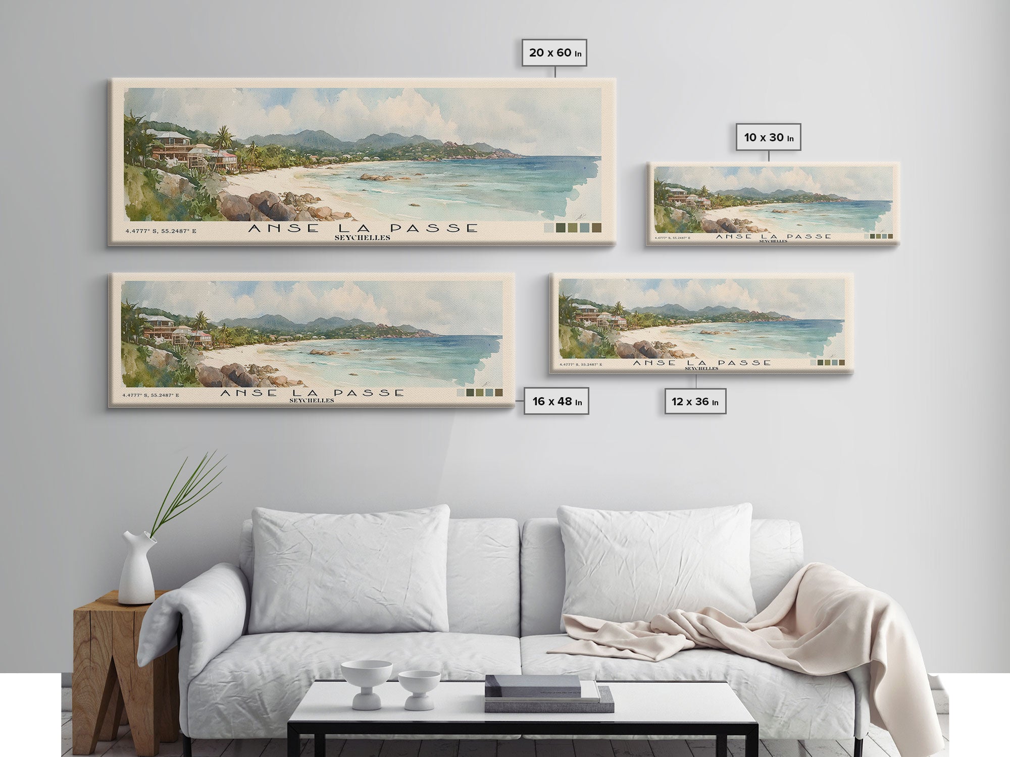Anse La Passe, Seychelles Watercolor Print, Vacation Gift, Seychelles Wall Art, Beach Painting, Beach Decor, Beach Or Lakehouse Art