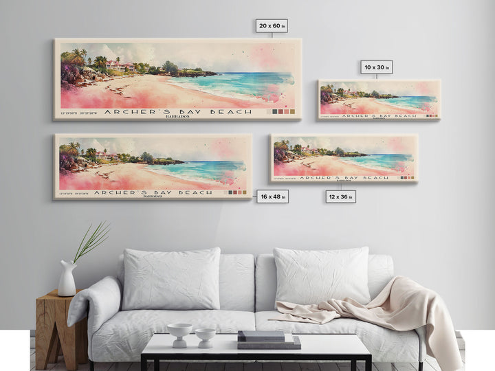 Archer’s Bay Beach, Barbados Watercolor Print, Vacation Gift, Barbados Wall Art, Vacation Wall Art, Vacatation Memories, Beach Decor, Beach Or Lakehouse Art