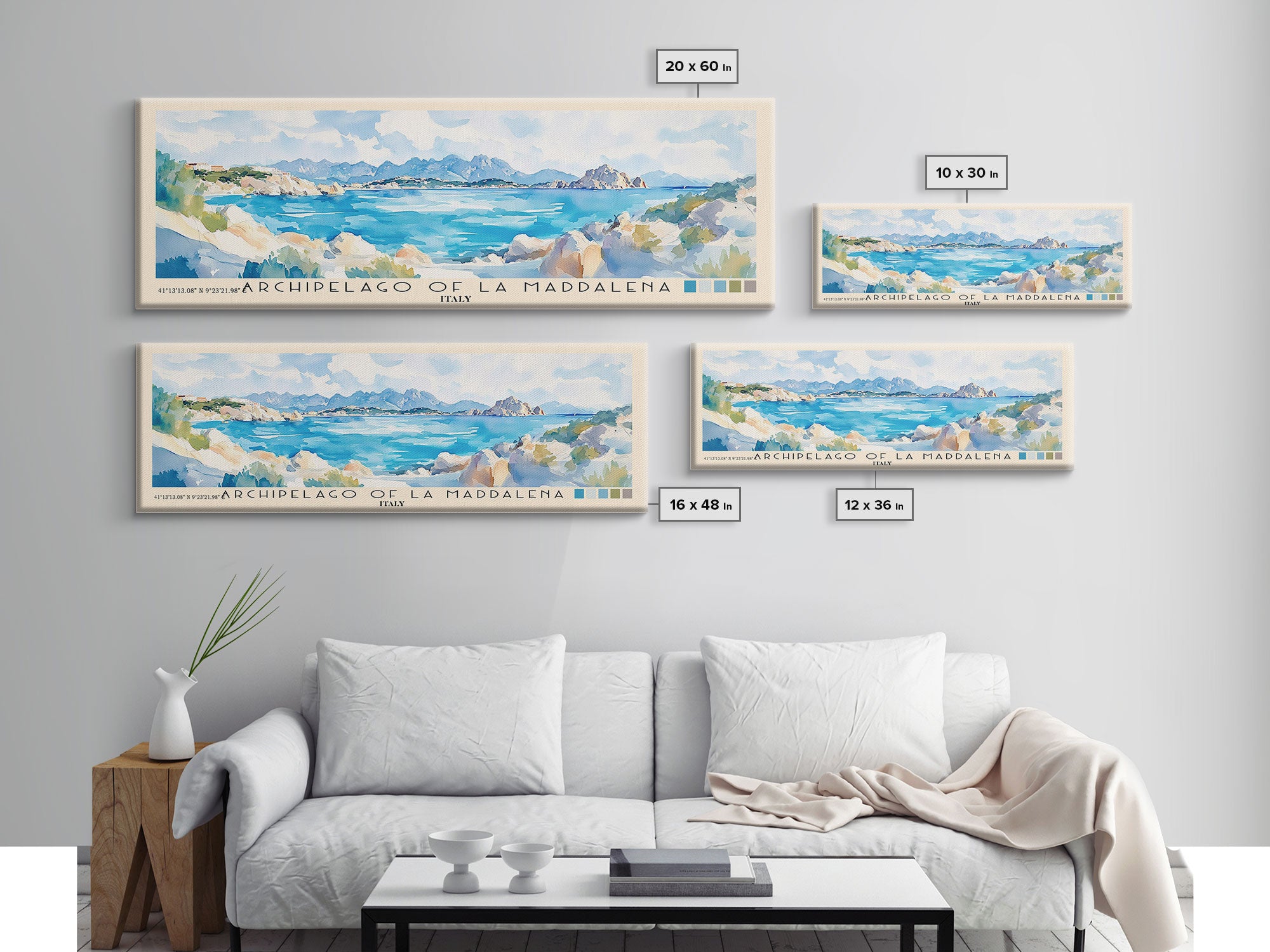 Archipelago of La Maddalena, Italy Watercolor Print, Vacation Gift, Italy Wall Art, Beach Painting, Beach Decor, Beach Or Lakehouse Art
