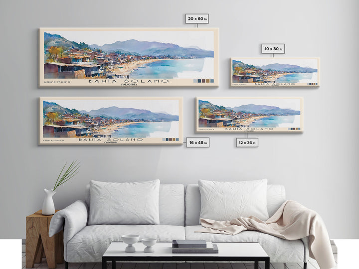 Bahia Solano, Colombia Watercolor Print, Vacation Gift, Colombia Wall Art, Beach Painting, Beach Decor, Beach Or Lakehouse Art