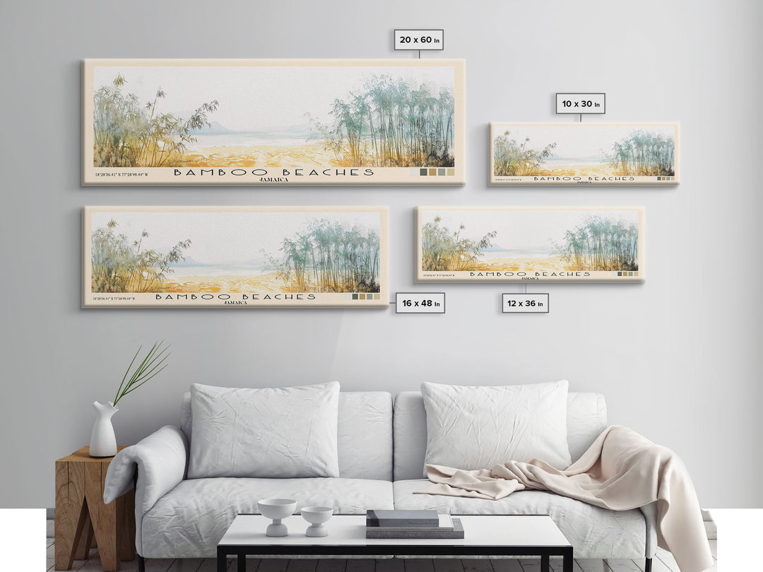 Bamboo Beaches, Jamaica Watercolor Print, Vacation Gift, Jamaica Wall Art, Vacation Wall Art, Vacatation Memories, Beach Decor, Beach Or Lakehouse Art