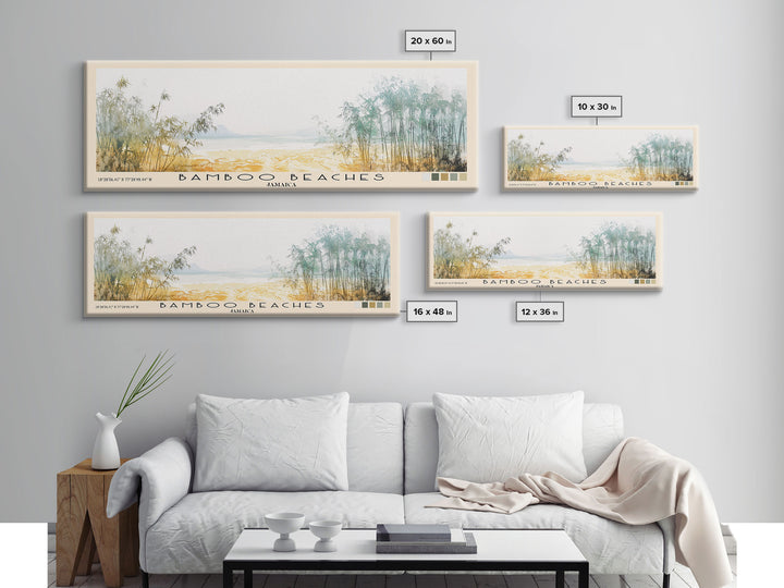 Bamboo Beaches, Jamaica Watercolor Print, Vacation Gift, Jamaica Wall Art, Vacation Wall Art, Vacatation Memories, Beach Decor, Beach Or Lakehouse Art