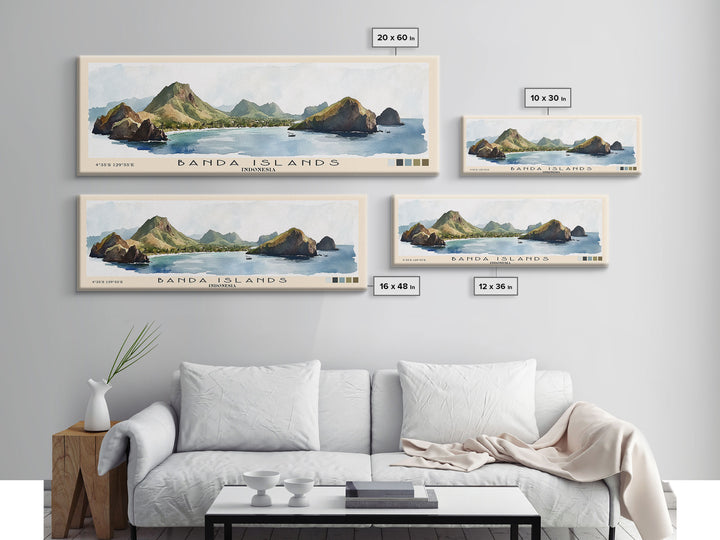 Banda Islands, Indonesia Watercolor Print, Vacation Gift, Indonesia Wall Art, Beach Painting, Beach Decor, Beach Or Lakehouse Art