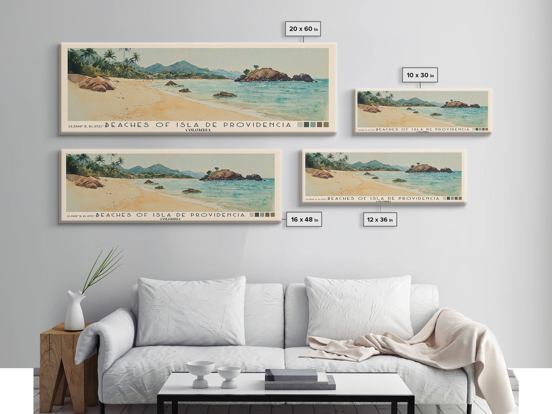 Beaches of Isla de Providencia, Colombia Watercolor Print, Vacation Gift, Colombia Wall Art, Vacation Wall Art, Vacatation Memories, Beach Decor, Beach Or Lakehouse Art