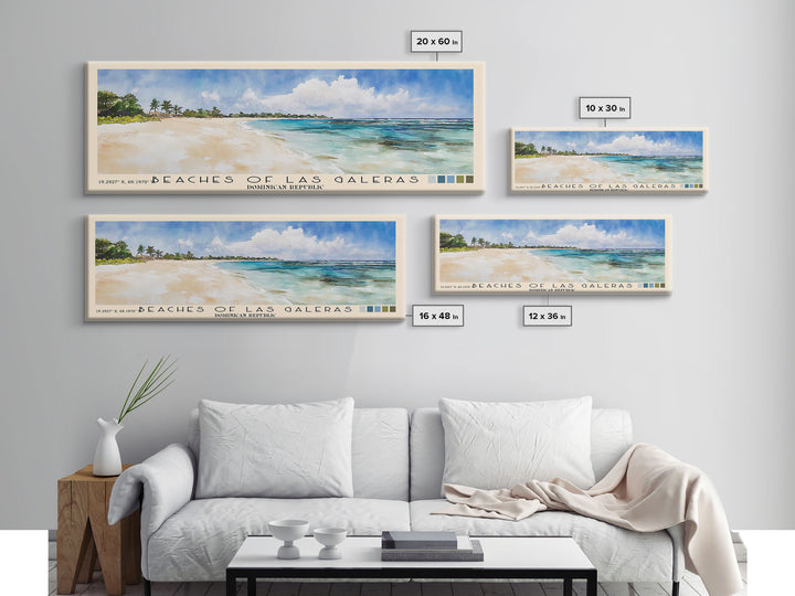 Beaches of Las Galeras, Dominican Republic Watercolor Print, Vacation Gift, Dominican Republic Wall Art, Beach Painting, Beach Decor, Beach Or Lakehouse Art