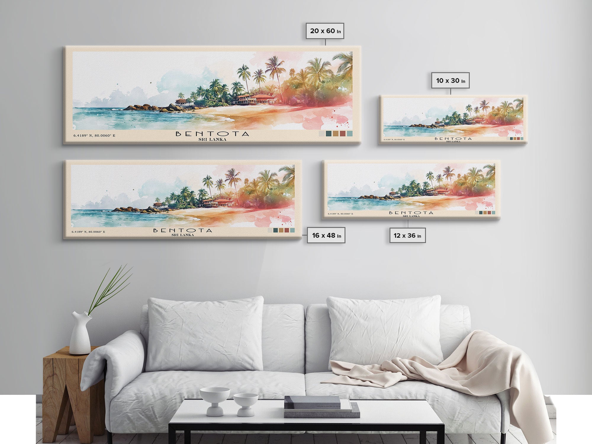 Bentota, Sri Lanka Watercolor Print, Vacation Gift, Sri Lanka Wall Art, Beach Painting, Beach Decor, Beach Or Lakehouse Art