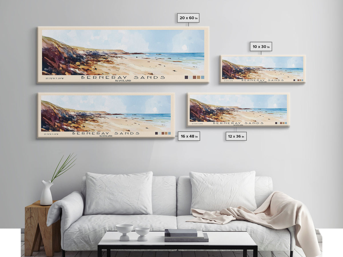 Berneray Sands, Scotland Watercolor Print, Vacation Gift, Scotland Wall Art, Vacation Wall Art, Vacatation Memories, Beach Decor, Beach Or Lakehouse Art