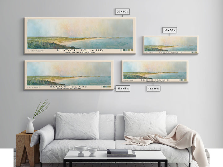 Block Island, Rhode Island,United States Watercolor Print, Vacation Gift, Rhode Island,United States Wall Art, Beach Painting, Beach Decor, Large Wall Art, Wood Frame Art