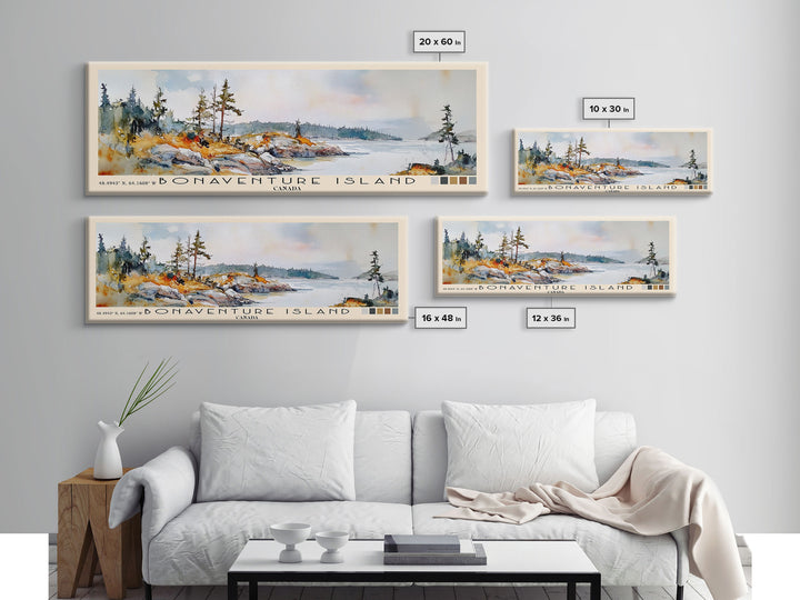 Bonaventure Island, Canada Watercolor Beach Print, Vacation Gift, Canada Wall Art, Beach Painting, Beach Decor, Beach Painting