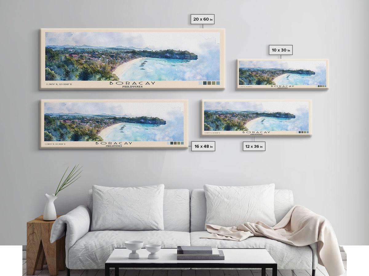Boracay, Philippines Watercolor Print, Vacation Gift, Philippines Wall Art, Vacation Wall Art, Vacatation Memories, Beach Decor, Beach Or Lakehouse Art