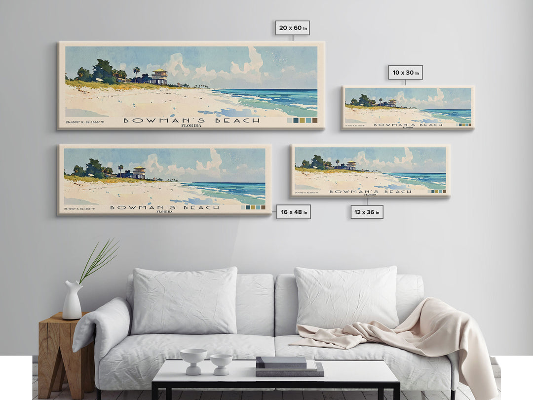 Bowman’s Beach, Florida Watercolor Print, Vacation Gift, Florida Wall Art, Vacation Wall Art, Vacatation Memories, Beach Decor, Beach Or Lakehouse Art