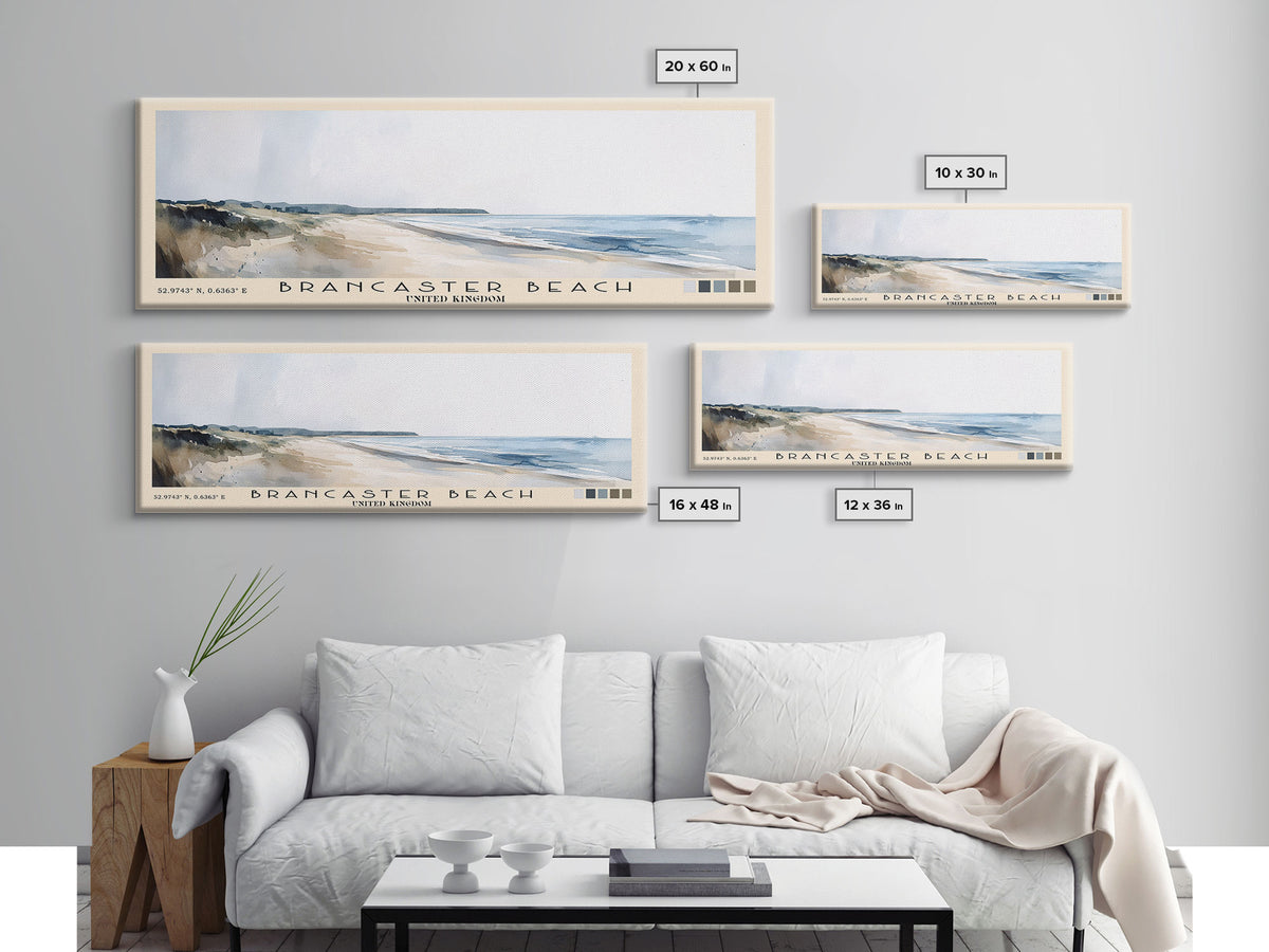 Brancaster Beach, United Kingdom Watercolor Print, Vacation Gift, United Kingdom Wall Art, Beach Painting, Beach Decor, Beach Or Lakehouse Art