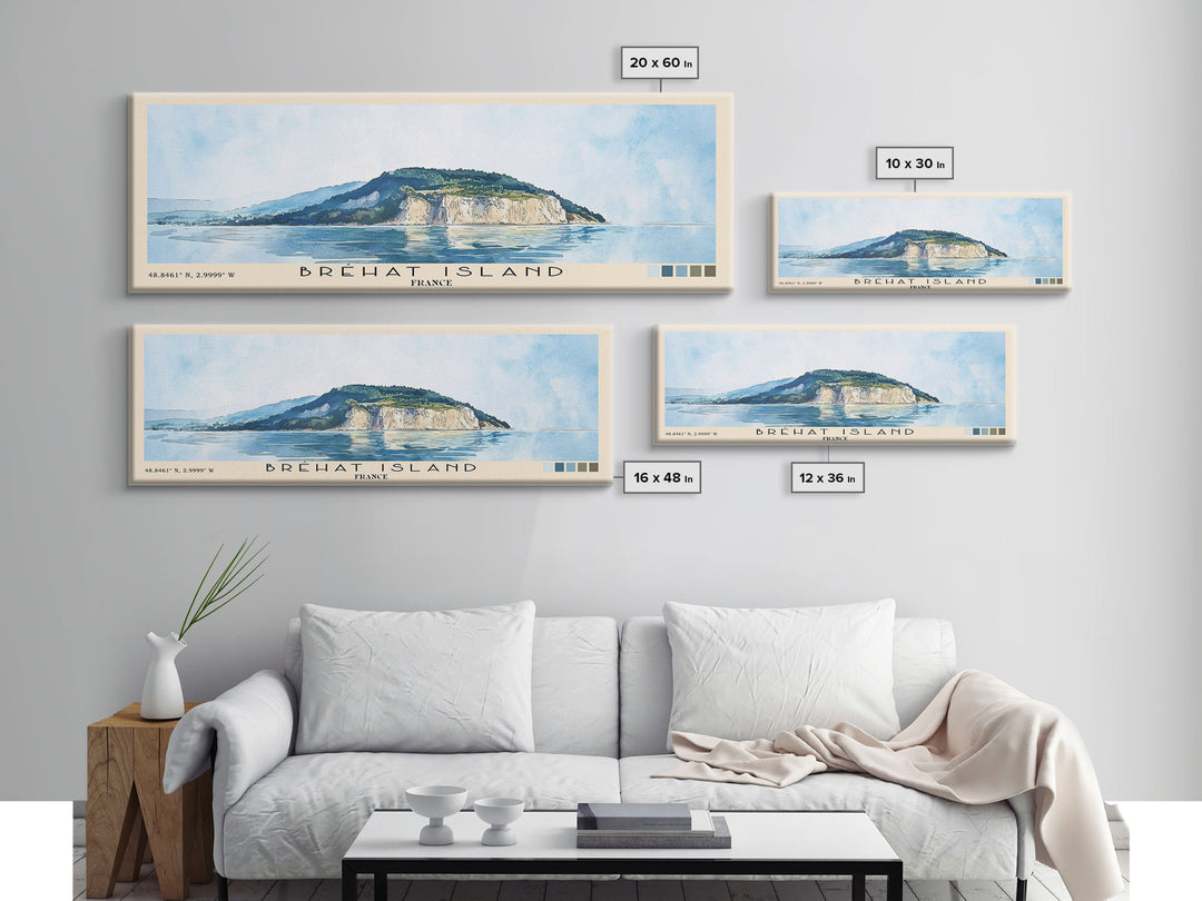 Bréhat Island, France Watercolor Beach Print, Vacation Gift, France Wall Art, Beach Painting, Beach Decor, Beach Painting