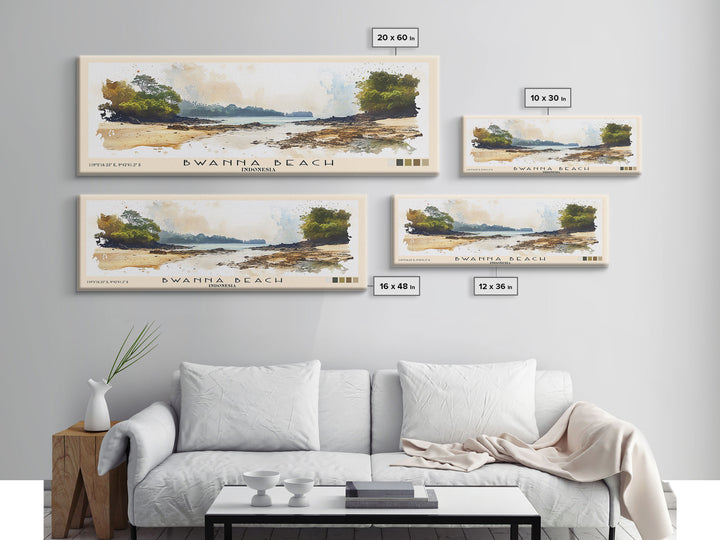 Bwanna Beach, Indonesia Watercolor Print, Vacation Gift, Indonesia Wall Art, Beach Painting, Beach Decor, Beach Or Lakehouse Art