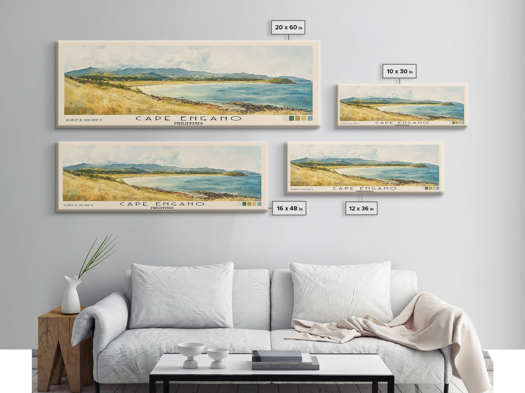 Cape Engano, Philippines Watercolor Beach Print, Vacation Gift, Philippines Wall Art, Beach Painting, Beach Decor, Beach Painting
