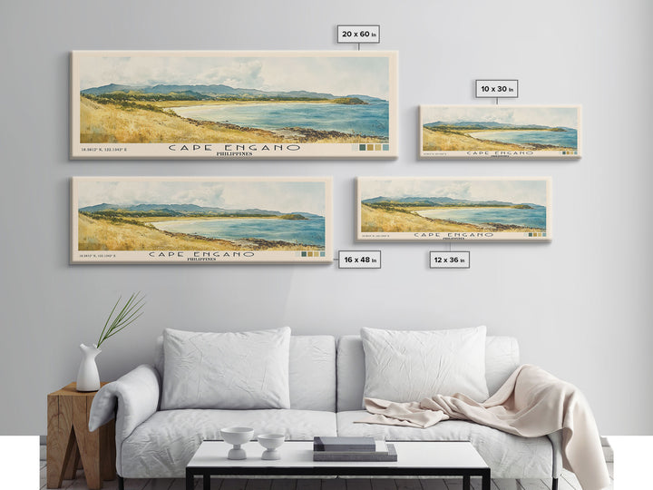 Cape Engano, Philippines Watercolor Beach Print, Vacation Gift, Philippines Wall Art, Beach Painting, Beach Decor, Beach Painting