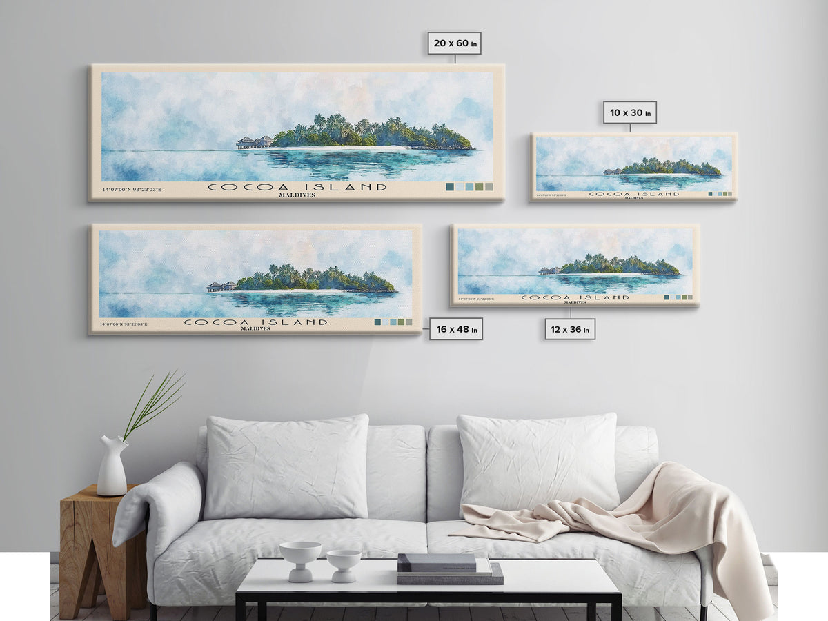 Cocos (Keeling) Islands, Australia Watercolor Print, Vacation Gift, Australia Wall Art, Beach Painting, Beach Decor, Beach Or Lakehouse Art