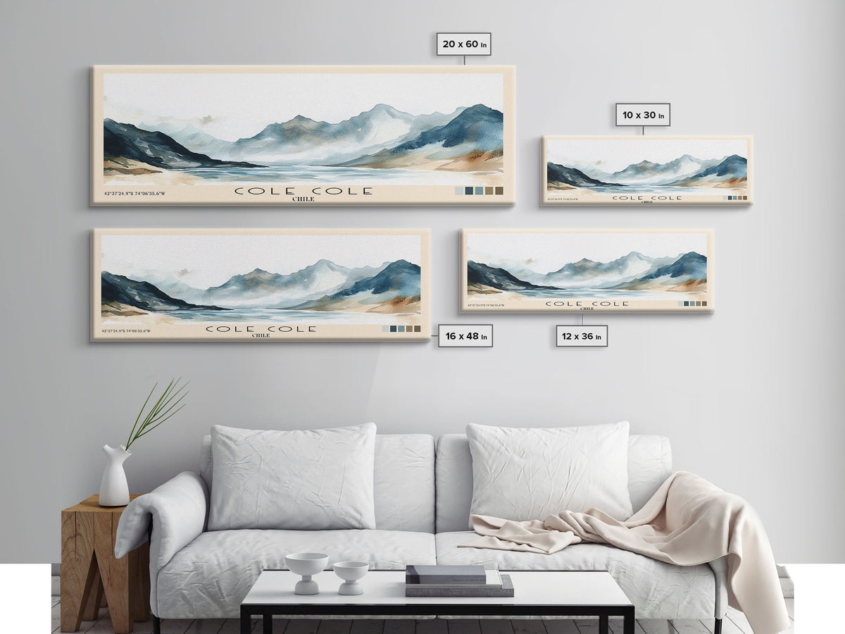 Cole Cole, Chile Watercolor Beach Print, Vacation Gift, Chile Wall Art, Beach Painting, Beach Decor, Beach Painting
