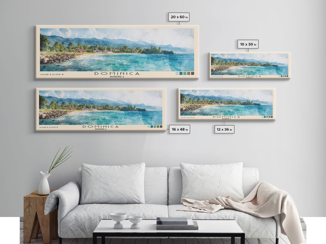 Dominica, Dominica Watercolor Print, Vacation Gift, Dominica Wall Art, Vacation Wall Art, Vacatation Memories, Beach Decor, Beach Or Lakehouse Art