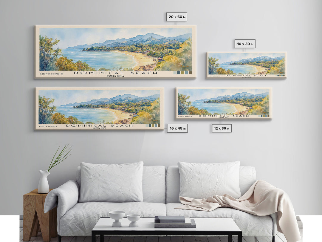 Dominical Beach, Costa Rica Watercolor Print, Vacation Gift, Costa Rica Wall Art, Beach Painting, Beach Decor, Beach Or Lakehouse Art