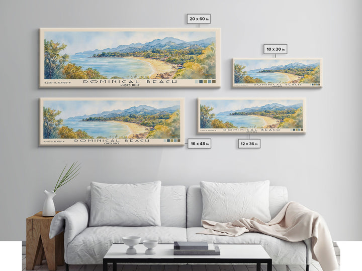 Dominical Beach, Costa Rica Watercolor Print, Vacation Gift, Costa Rica Wall Art, Beach Painting, Beach Decor, Beach Or Lakehouse Art