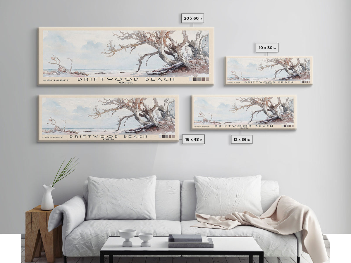 Driftwood Beach, Georgia Watercolor Print, Vacation Gift, Georgia Wall Art, Vacation Wall Art, Vacatation Memories, Beach Decor, Beach Or Lakehouse Art