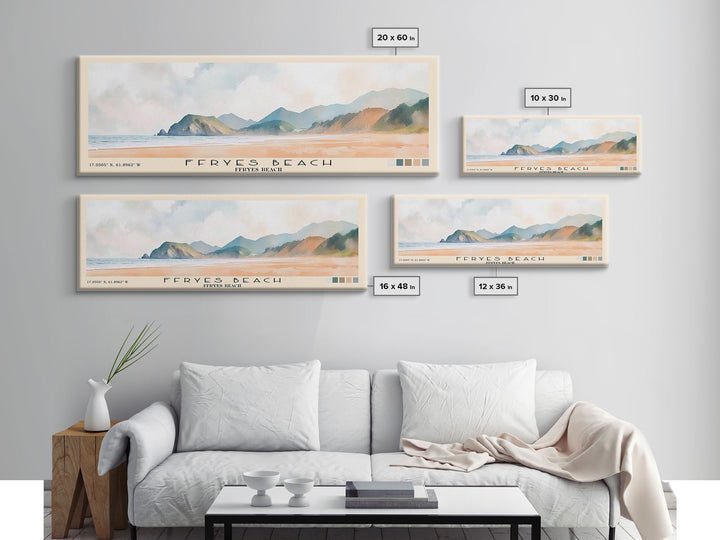 Ffryes Beach, Ffryes Beach Watercolor Print, Vacation Gift, Ffryes Beach Wall Art, Beach Painting, Beach Decor, Beach Or Lakehouse Art