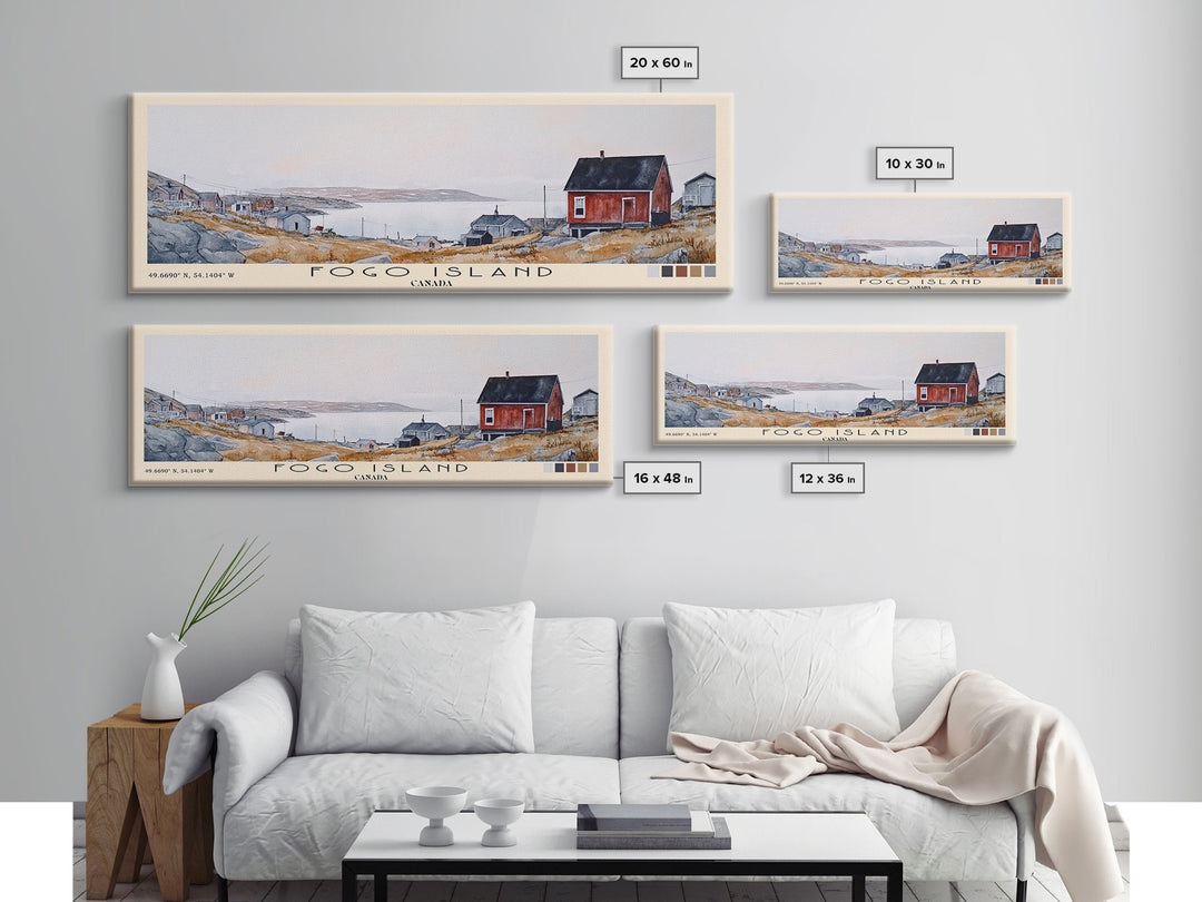 Fogo Island, Canada Watercolor Print, Vacation Gift, Canada Wall Art, Vacation Wall Art, Vacatation Memories, Beach Decor, Beach Or Lakehouse Art