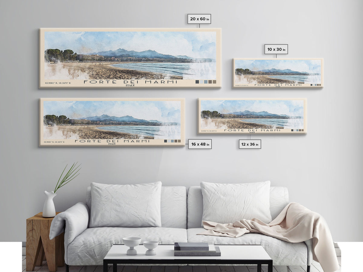 Forte dei Marmi, Italy Watercolor Print, Vacation Gift, Italy Wall Art, Vacation Wall Art, Vacatation Memories, Beach Decor, Beach Or Lakehouse Art