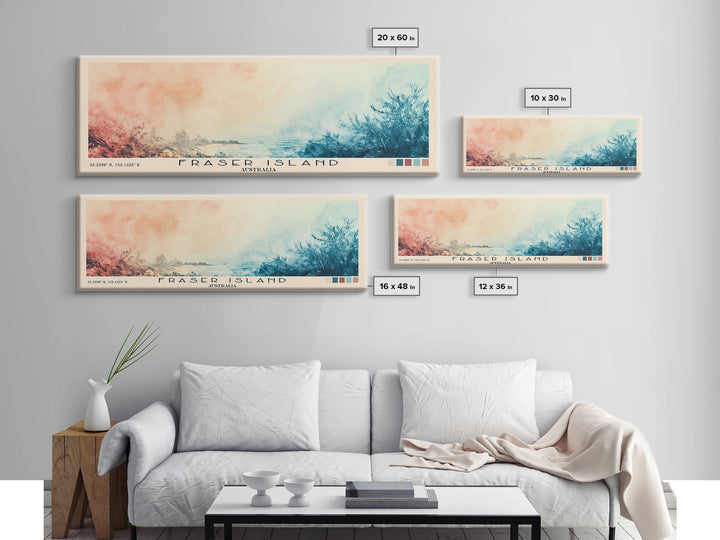 Fraser Island, Australia Watercolor Print, Vacation Gift, Australia Wall Art, Beach Painting, Beach Decor, Beach Or Lakehouse Art