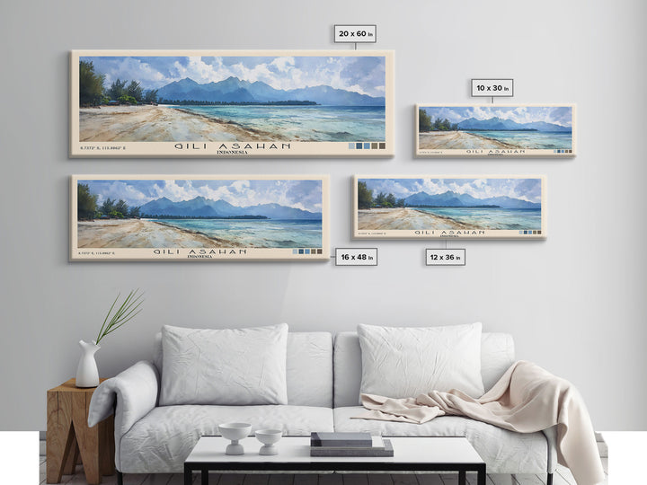 Gili Asahan, Indonesia Watercolor Print, Vacation Gift, Indonesia Wall Art, Beach Painting, Beach Decor, Beach Or Lakehouse Art