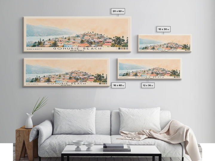 Gonubie Beach, South Africa Watercolor Print, Vacation Gift, South Africa Wall Art, Beach Painting, Beach Decor, Beach Or Lakehouse Art