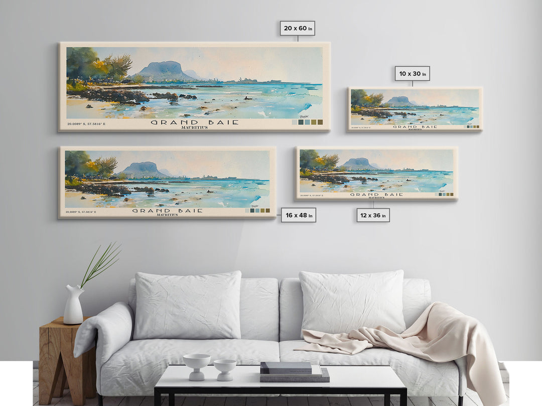 Grand Baie, Mauritius Watercolor Print, Vacation Gift, Mauritius Wall Art, Vacation Wall Art, Vacatation Memories, Beach Decor, Beach Or Lakehouse Art