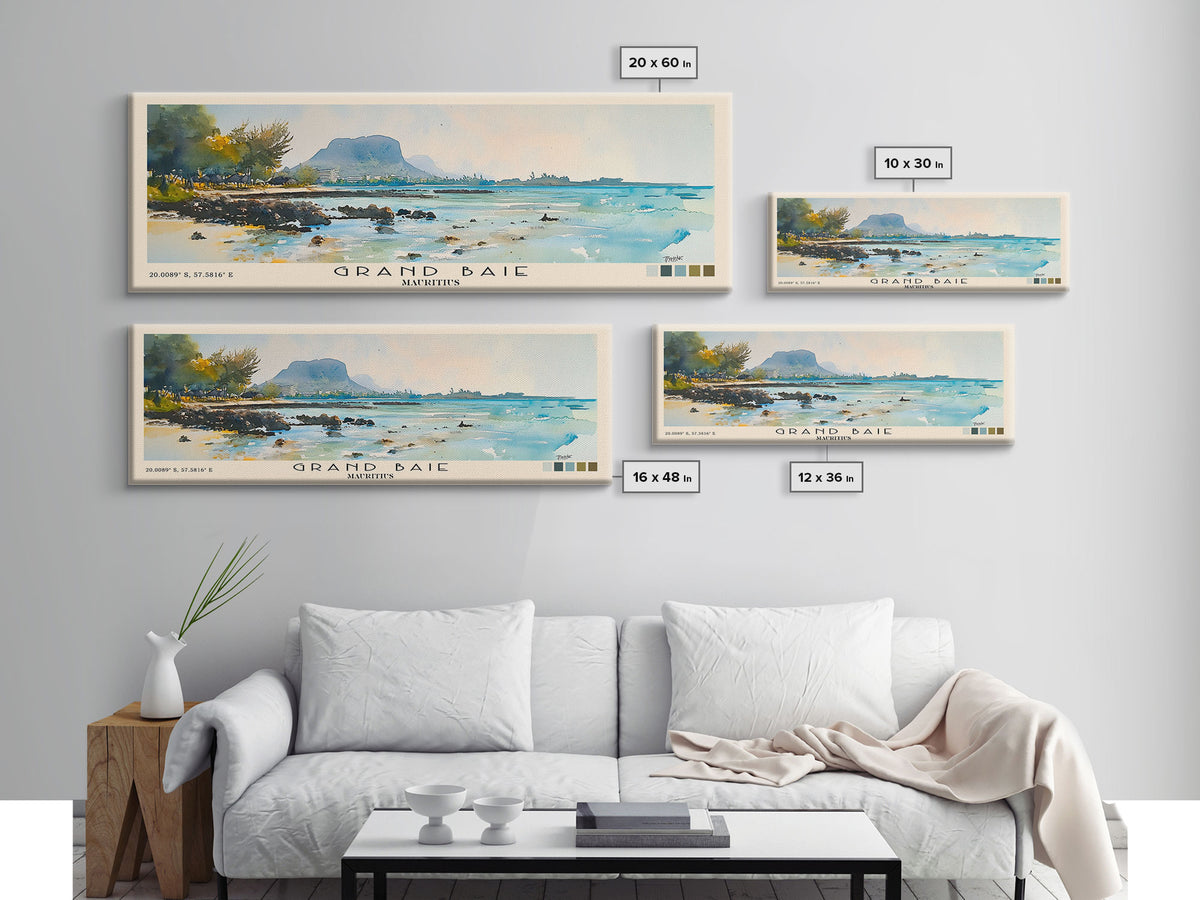 Grand Baie, Mauritius Watercolor Print, Vacation Gift, Mauritius Wall Art, Vacation Wall Art, Vacatation Memories, Beach Decor, Beach Or Lakehouse Art