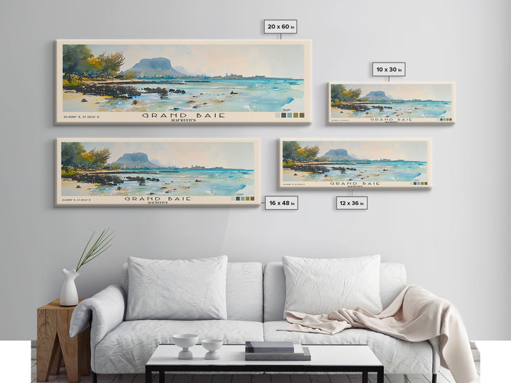 Grand Baie, Mauritius Watercolor Print, Vacation Gift, Mauritius Wall Art, Vacation Wall Art, Vacatation Memories, Beach Decor, Beach Or Lakehouse Art