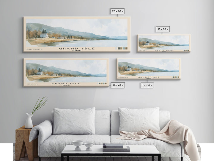 Grand Isle, Vermont Watercolor Print, Vacation Gift, Vermont Wall Art, Beach Painting, Beach Decor, Beach Or Lakehouse Art