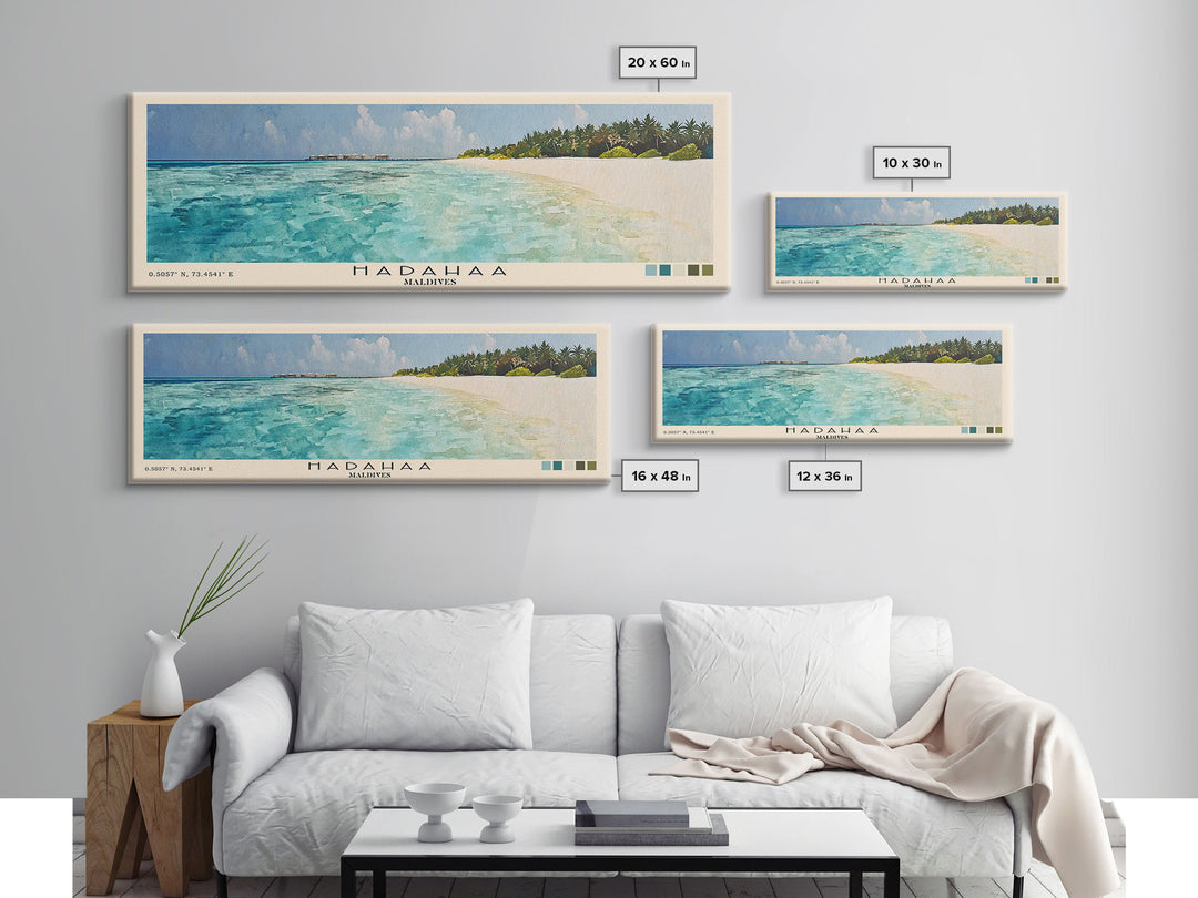 Hadahaa, Maldives Watercolor Print, Vacation Gift, Maldives Wall Art, Vacation Wall Art, Vacatation Memories, Beach Decor, Beach Or Lakehouse Art