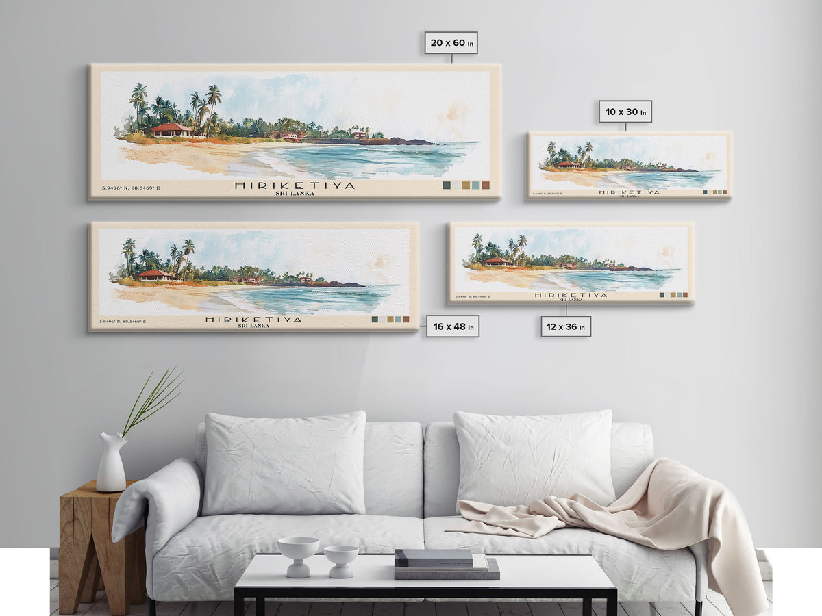 Hiriketiya, Sri Lanka Watercolor Print, Vacation Gift, Sri Lanka Wall Art, Beach Painting, Beach Decor, Beach Or Lakehouse Art