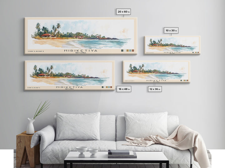 Hiriketiya, Sri Lanka Watercolor Print, Vacation Gift, Sri Lanka Wall Art, Beach Painting, Beach Decor, Beach Or Lakehouse Art
