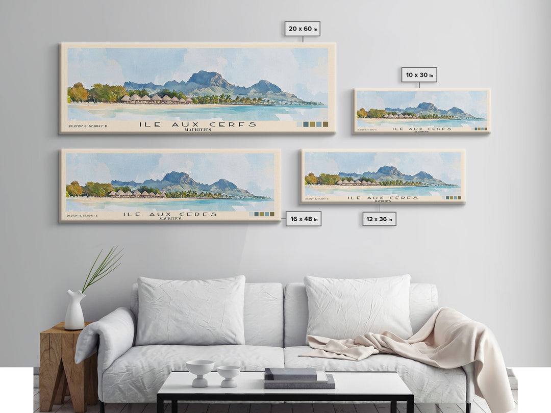 Ile aux Cerfs, Mauritius Watercolor Print, Vacation Gift, Mauritius Wall Art, Vacation Wall Art, Vacatation Memories, Beach Decor, Beach Or Lakehouse Art