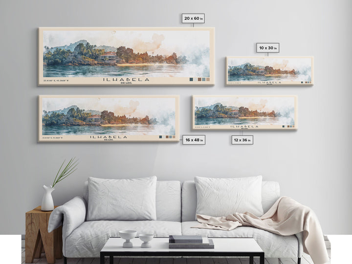 Ilhabela, Brazil Watercolor Print, Vacation Gift, Brazil Wall Art, Beach Painting, Beach Decor, Beach Or Lakehouse Art