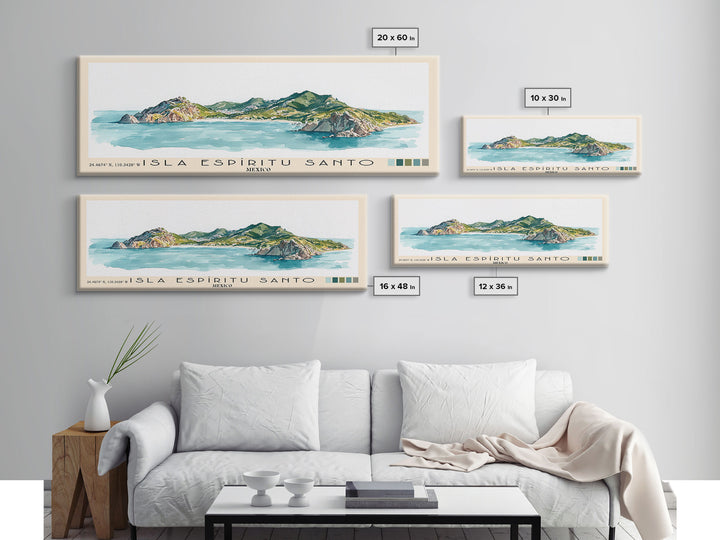 Isla Espíritu Santo, Mexico Watercolor Print, Vacation Gift, Mexico Wall Art, Vacation Wall Art, Vacatation Memories, Beach Decor, Beach Or Lakehouse Art