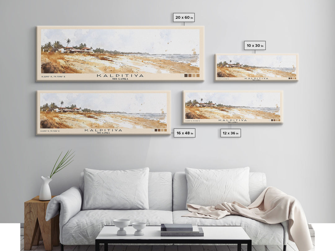Kalpitiya, Sri Lanka Watercolor Beach Print, Vacation Gift, Sri Lanka Wall Art, Beach Painting, Beach Decor, Beach Painting